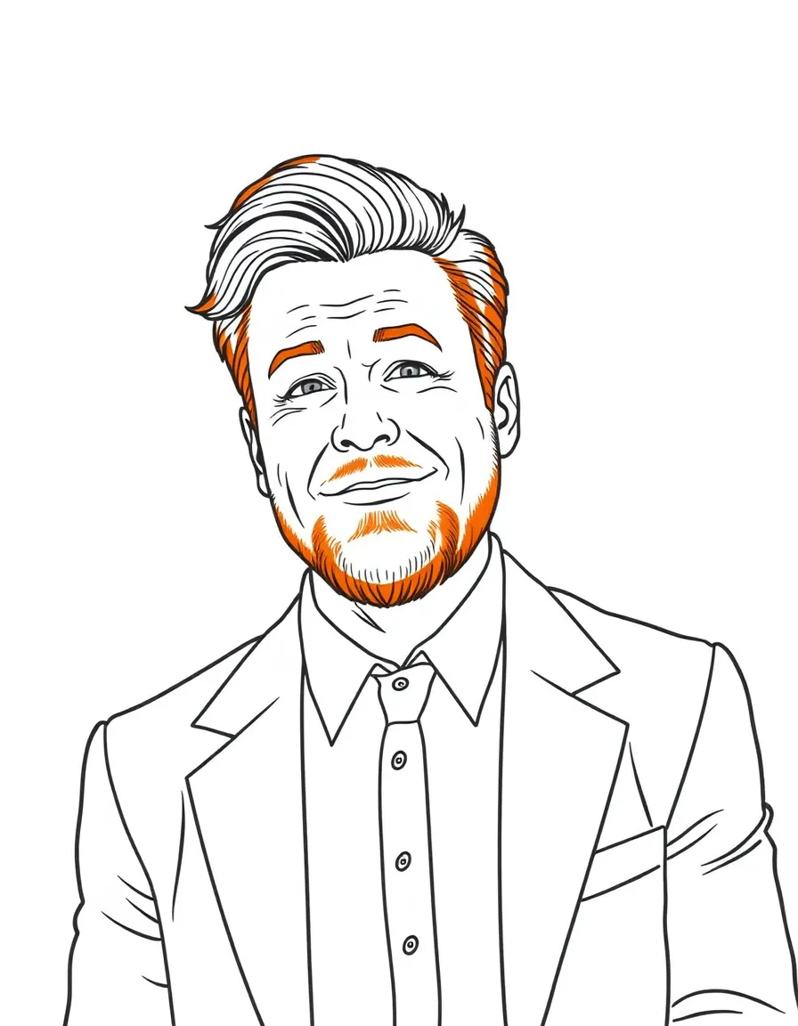 Conan O'Brien with red hair