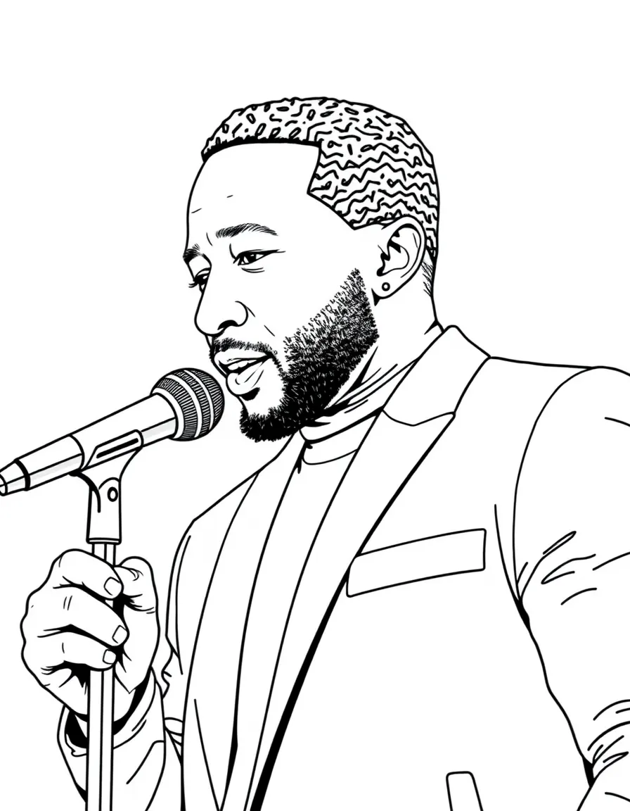 John Legend with a microphone