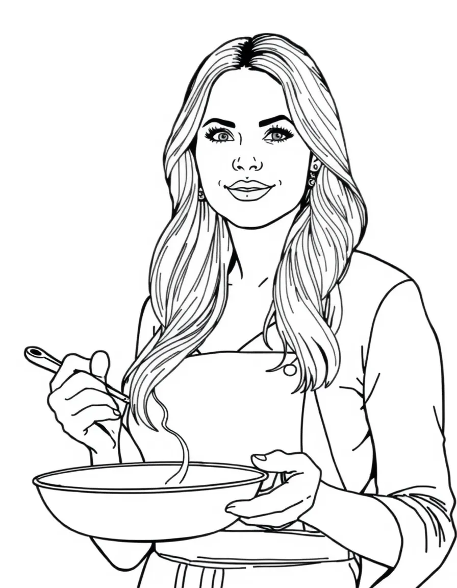 Chrissy Teigen with a frying pan