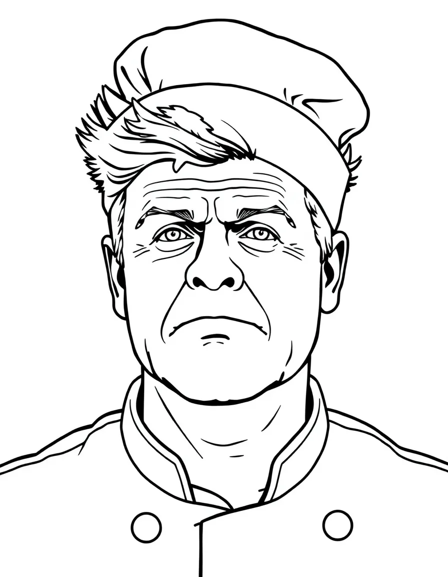 Gordon Ramsay with a chef hat
