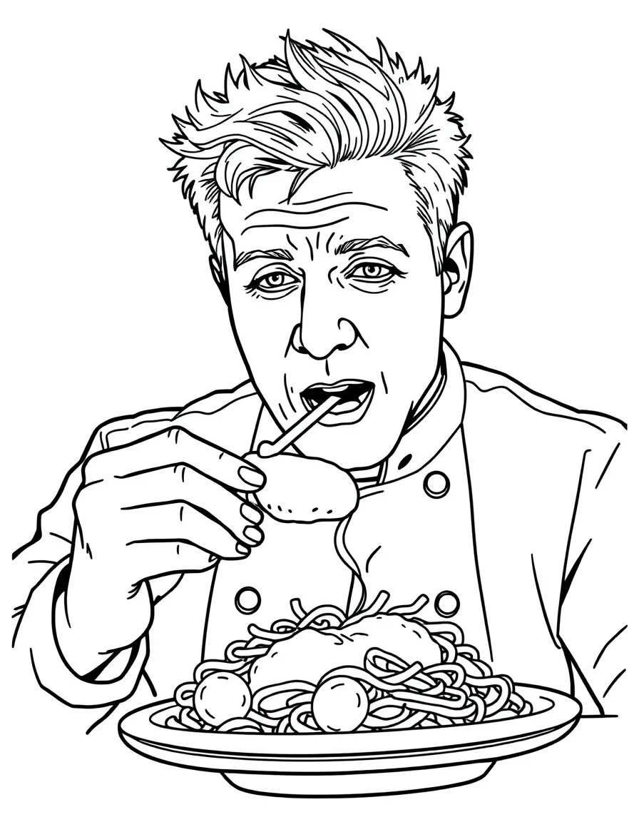 Gordon Ramsay tasting food