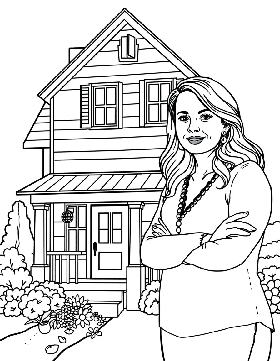 Joanna Gaines with a house
