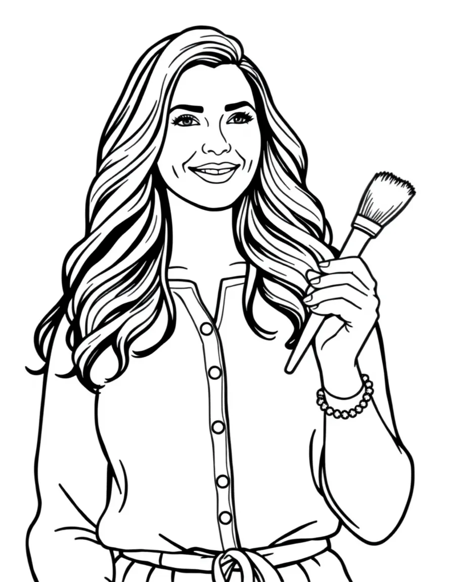 Joanna Gaines with a paint brush