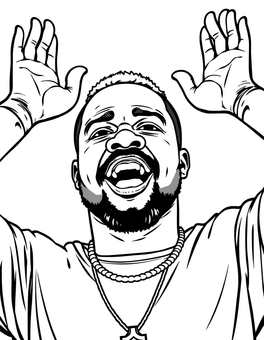 Kevin Hart raising his hands