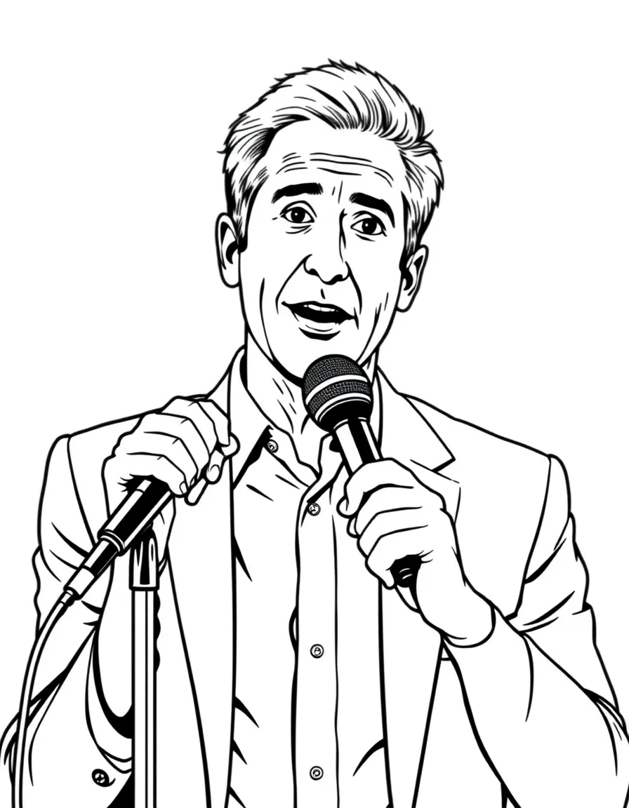 Jerry Seinfeld with a microphone