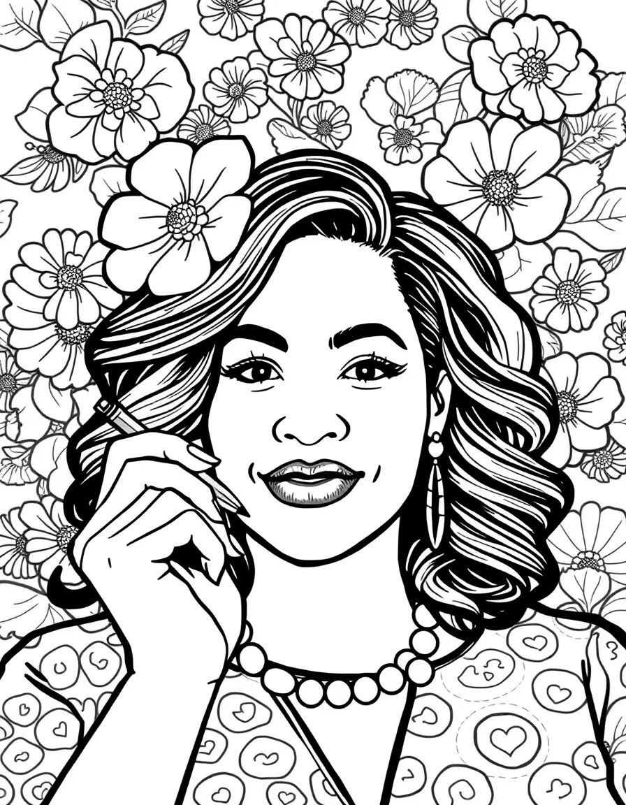 Shonda Rhimes with a pen