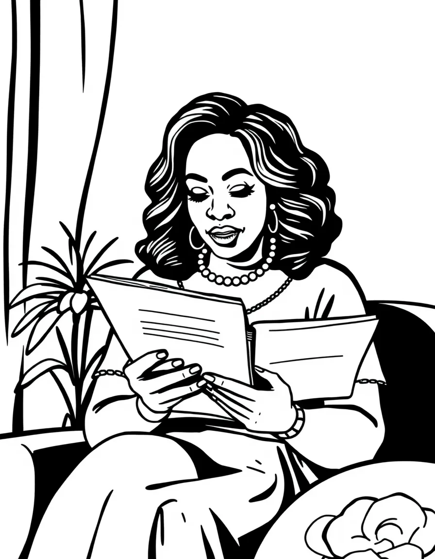 Shonda Rhimes looking at a script