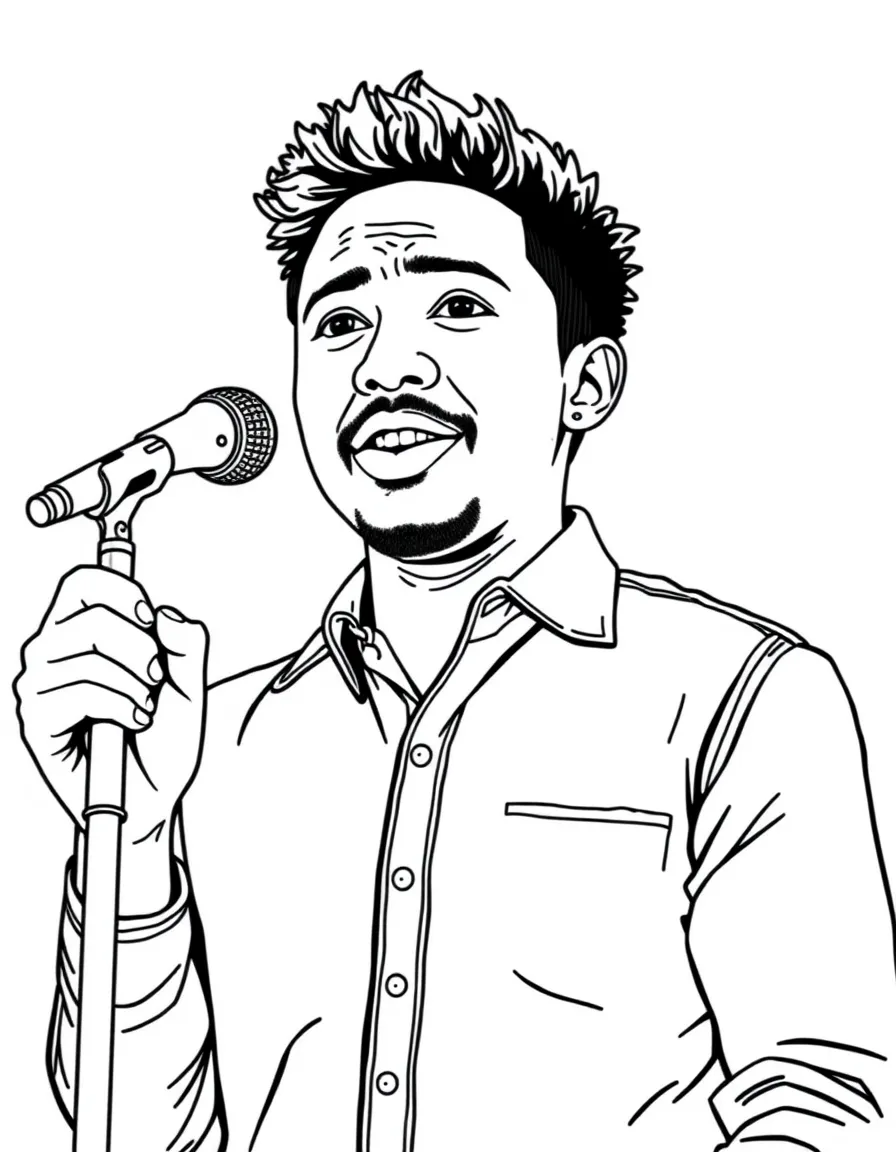 Lin-Manuel Miranda with a microphone