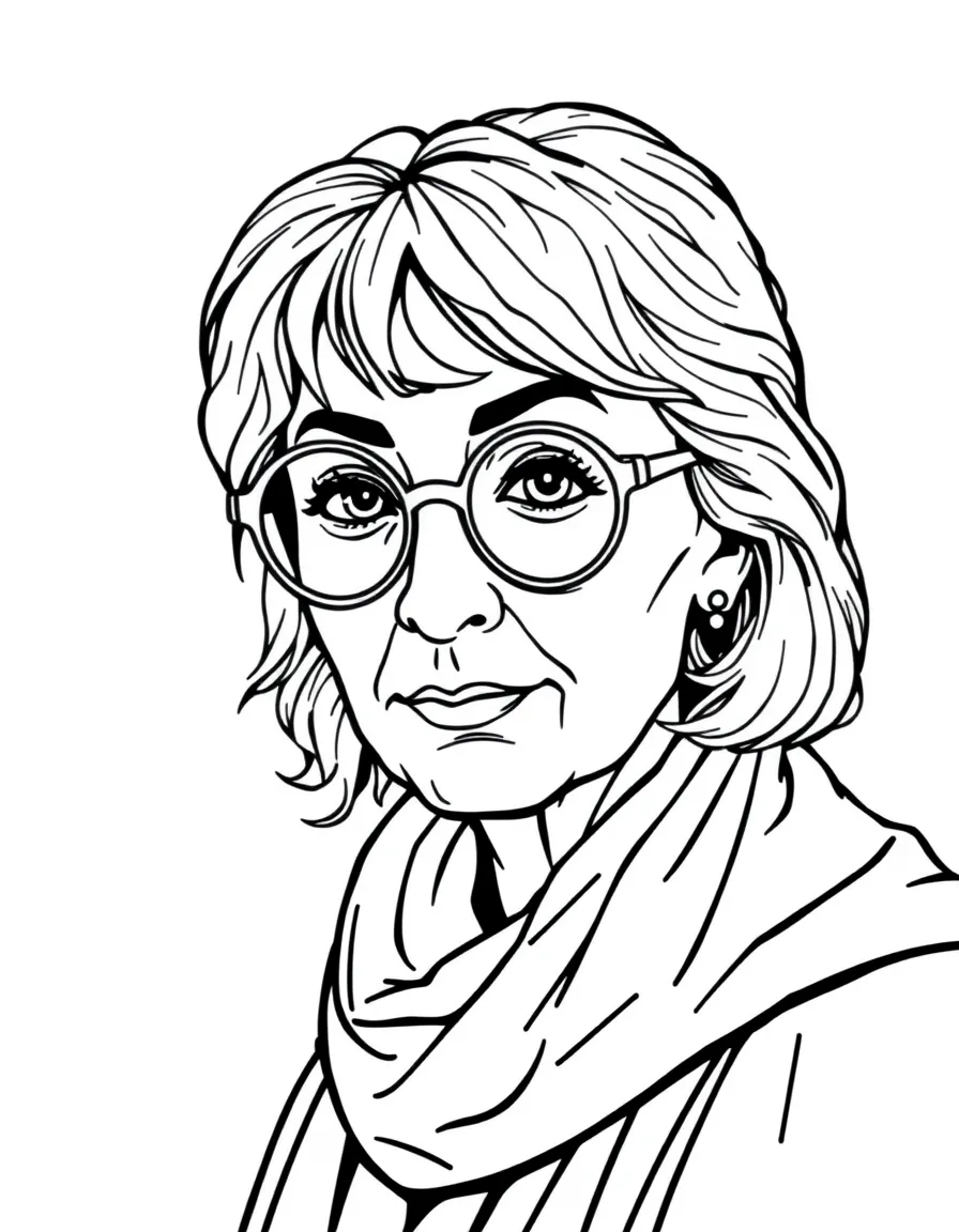 J.K. Rowling with glasses
