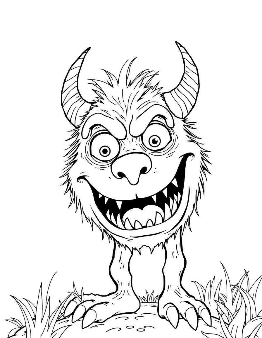 R.L. Stine with a funny monster