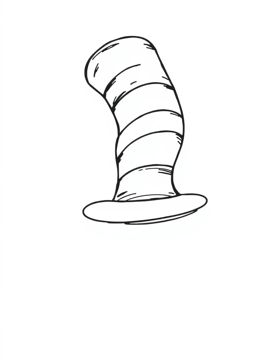 Dr. Seuss (classic drawing style) with a hat
