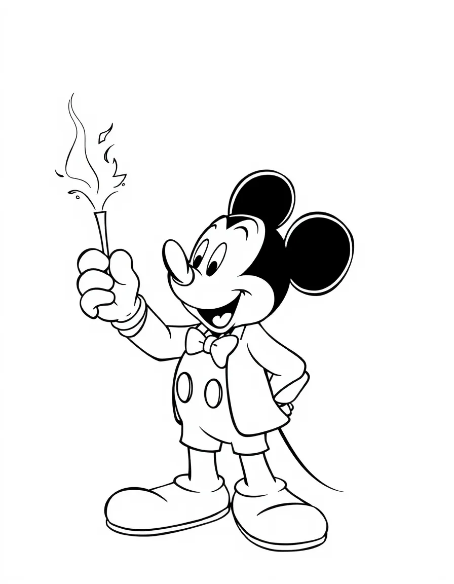 Walt Disney with a magic wand