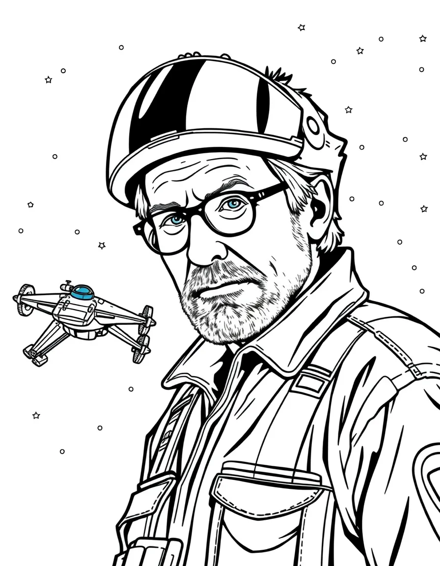 Steven Spielberg with a spaceship