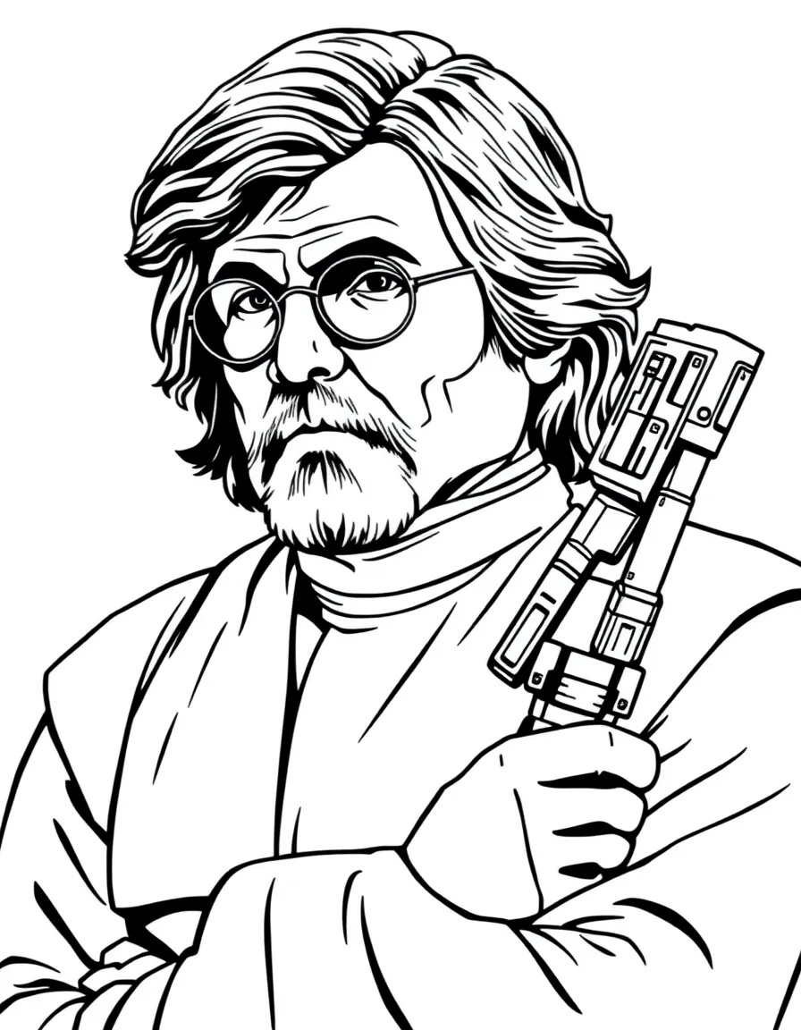 George Lucas with a robot
