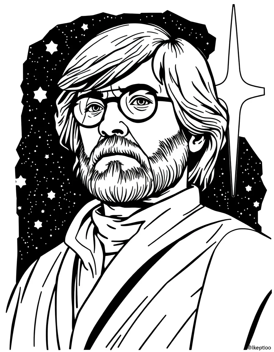 George Lucas with a star field
