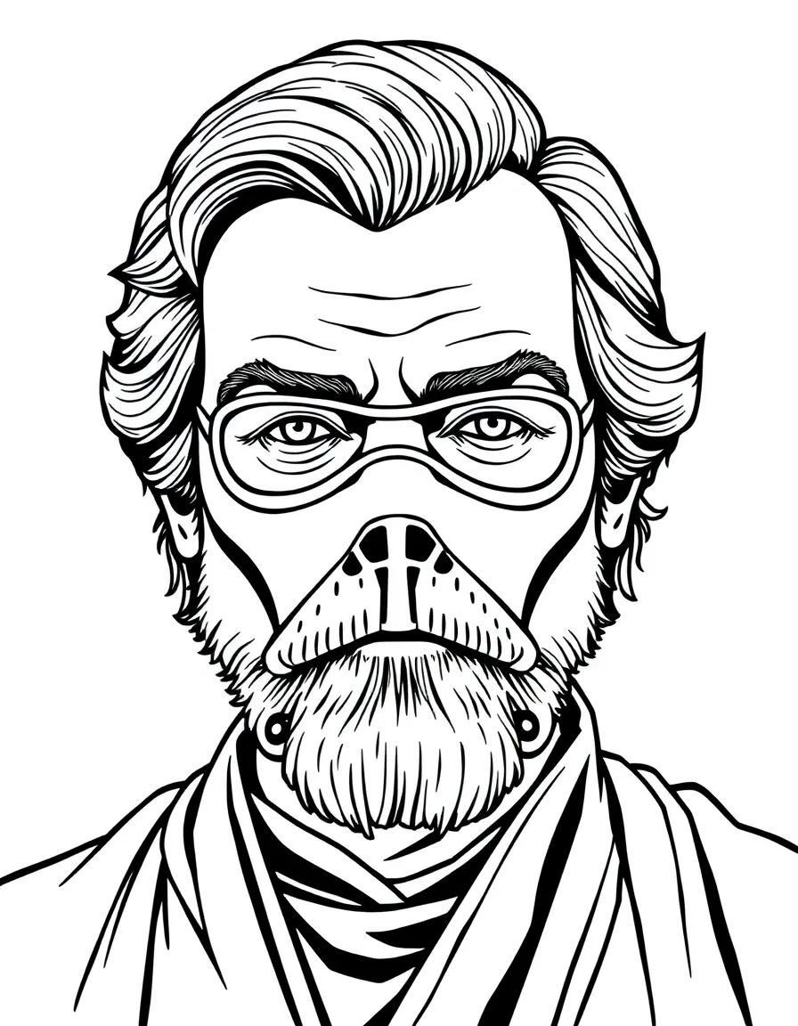 George Lucas with a cool mask