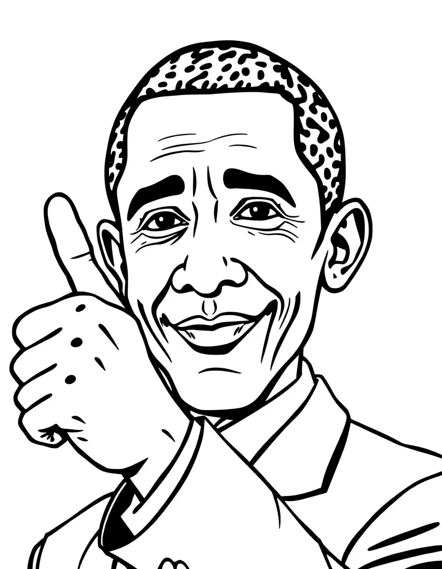 Barack Obama giving a thumbs up sign