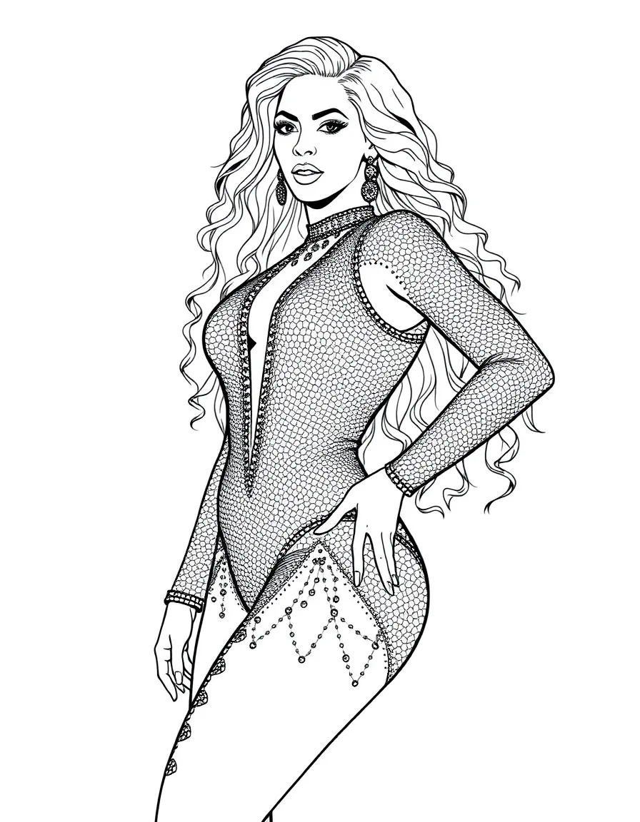 Beyoncé in a glittering costume