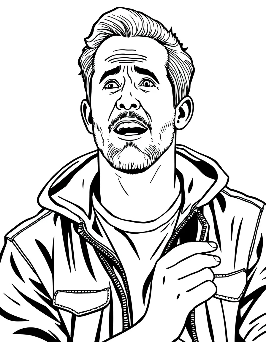 Ryan Reynolds telling a joke
