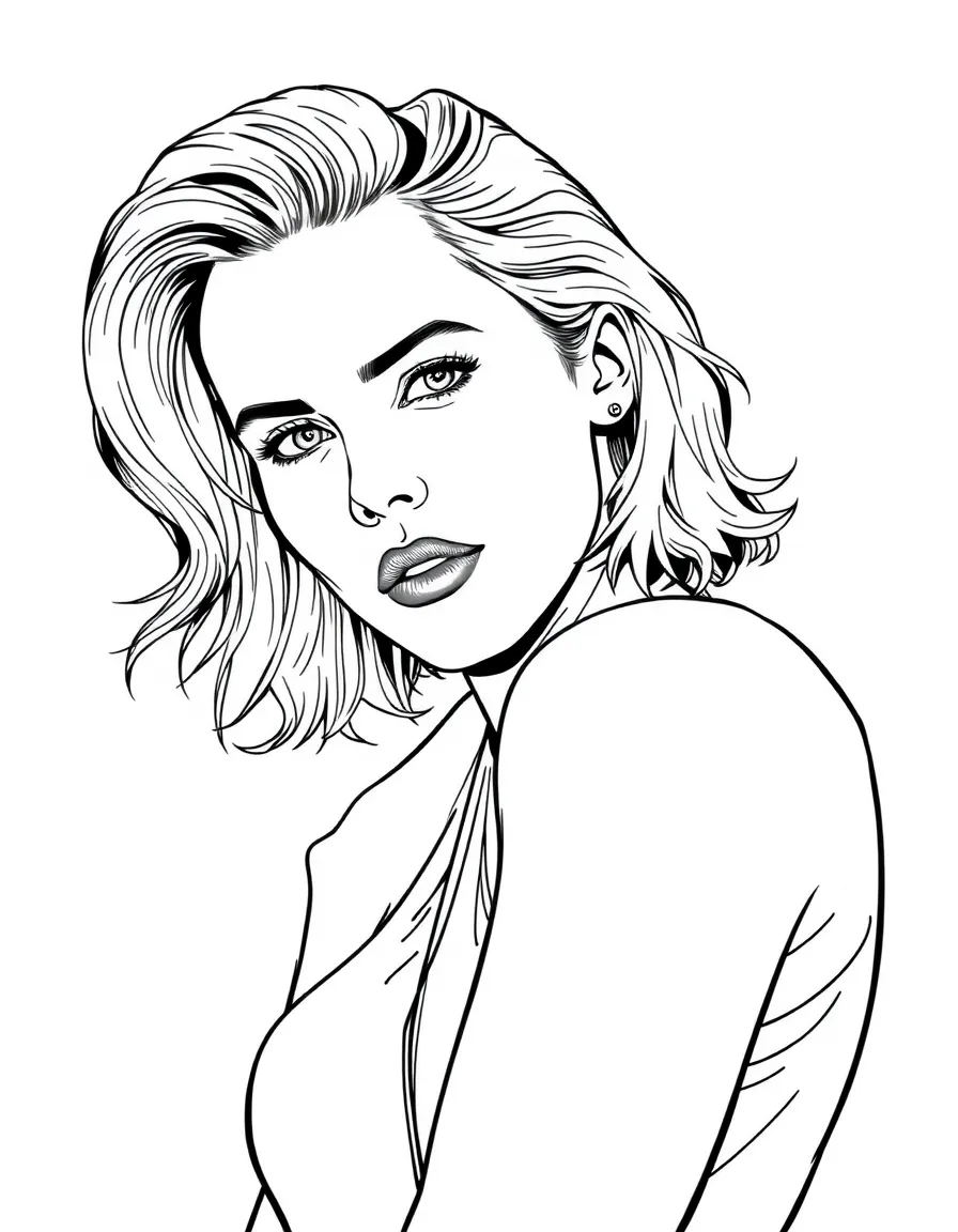 Scarlett Johansson doing a cool pose
