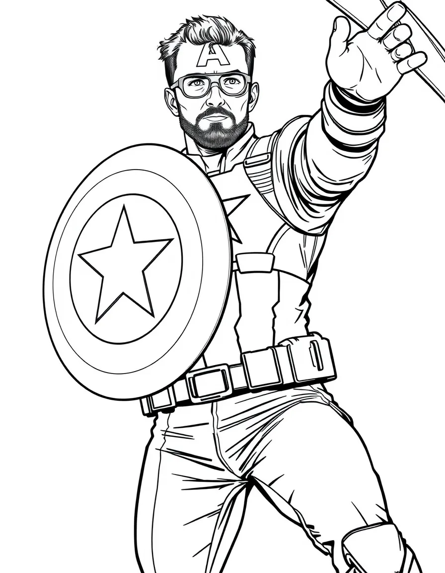 Chris Evans throwing Captain America's shield