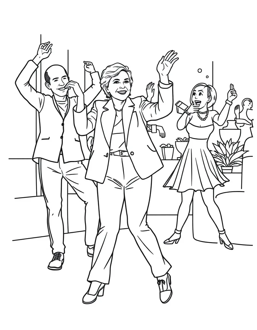 Ellen DeGeneres dancing on her show