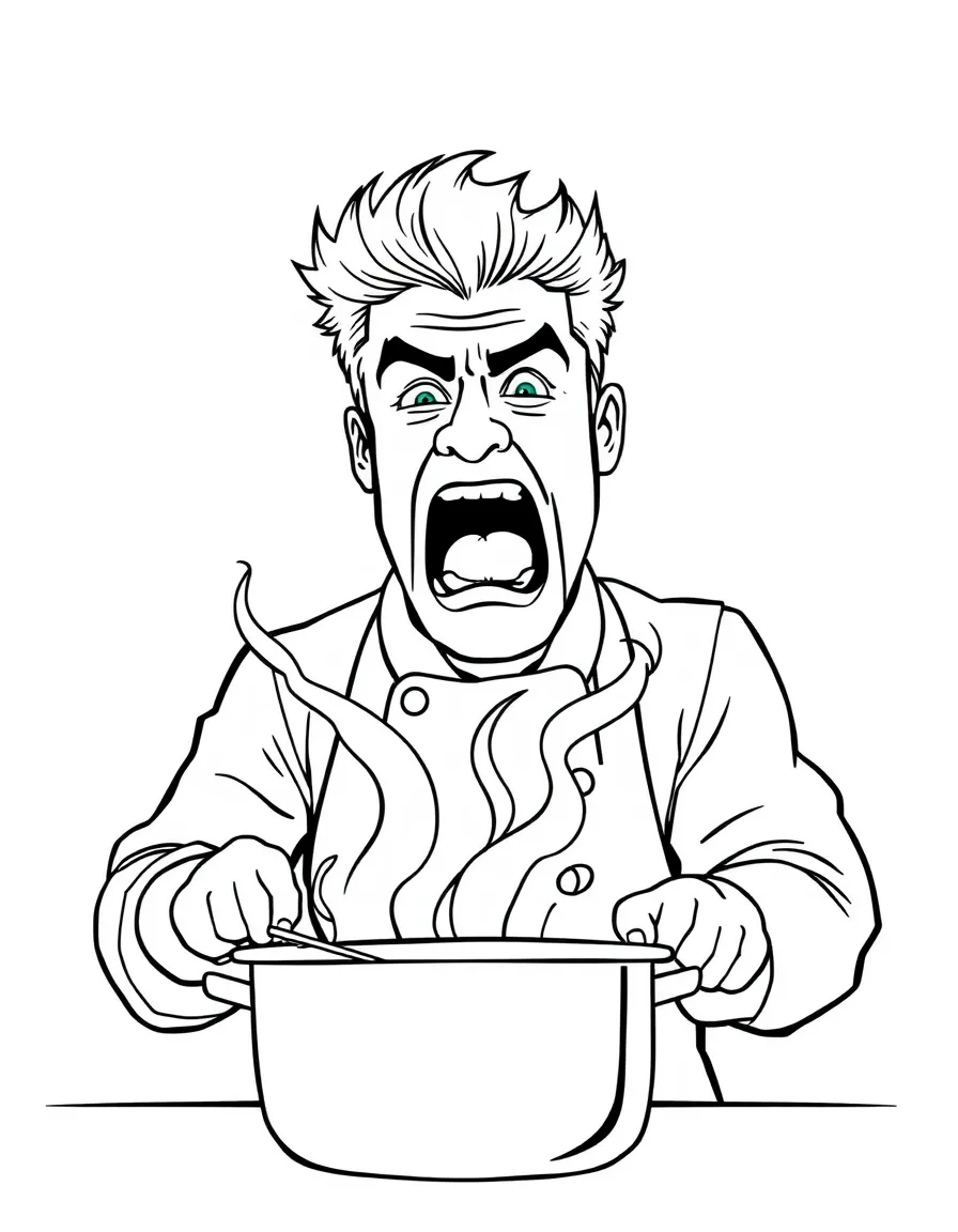 Gordon Ramsay yelling (in a funny way) at a pot