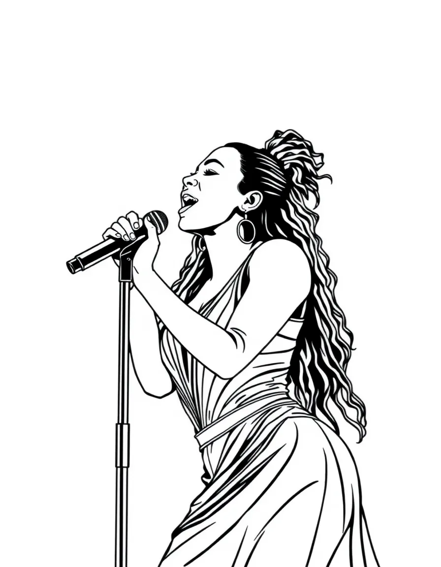 Beyoncé hitting a high note