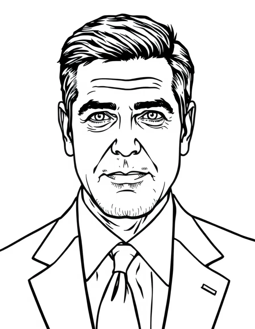 George Clooney in a suit and tie