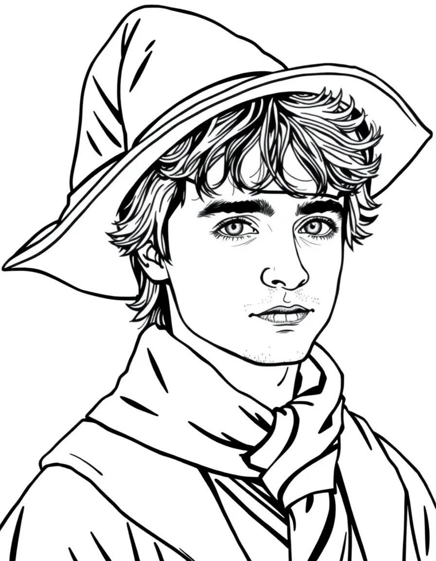Daniel Radcliffe in a wizard's hat