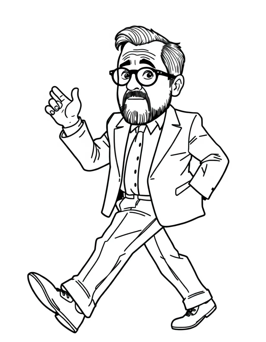 Steve Carell doing a silly walk
