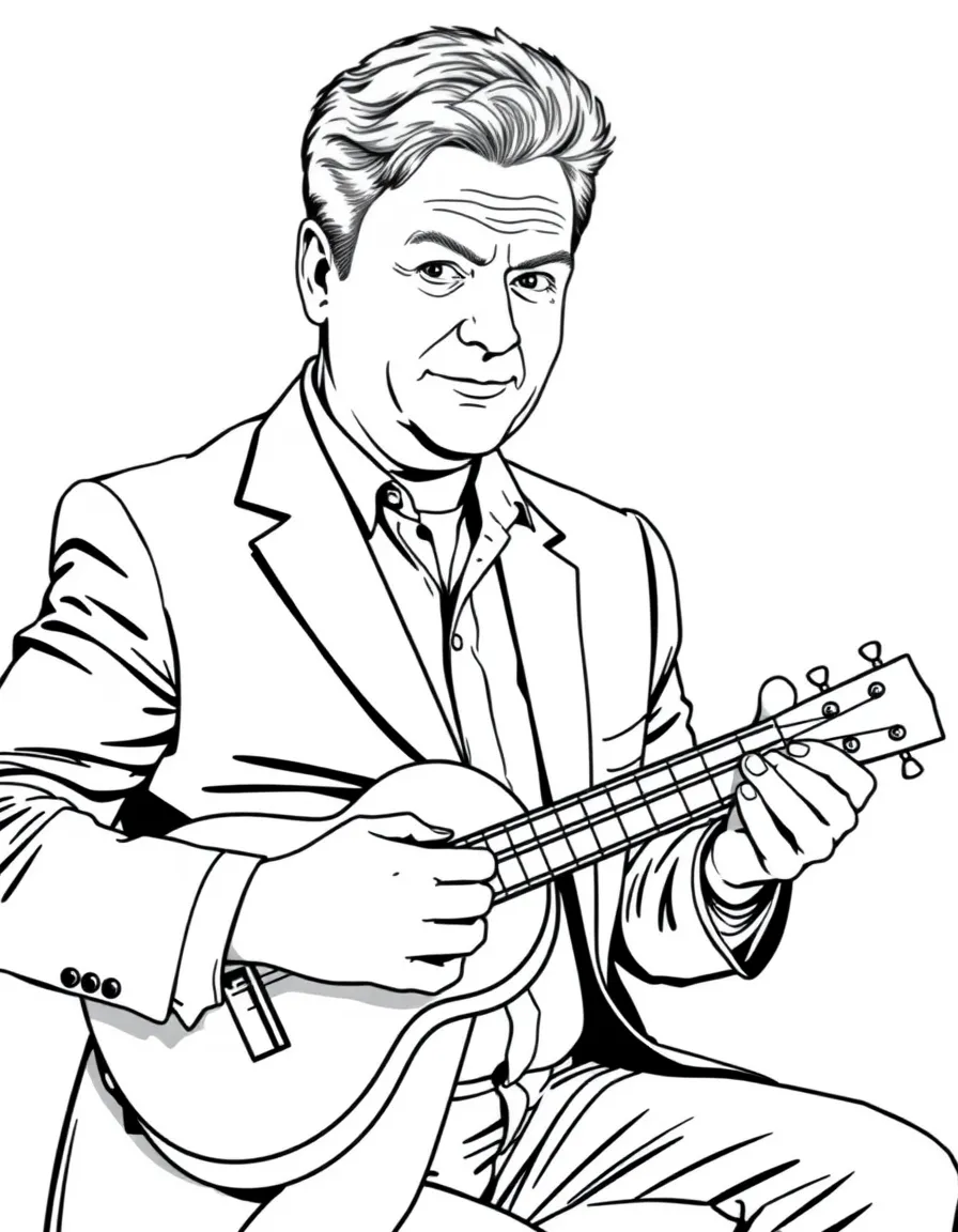 Conan O'Brien playing the ukulele