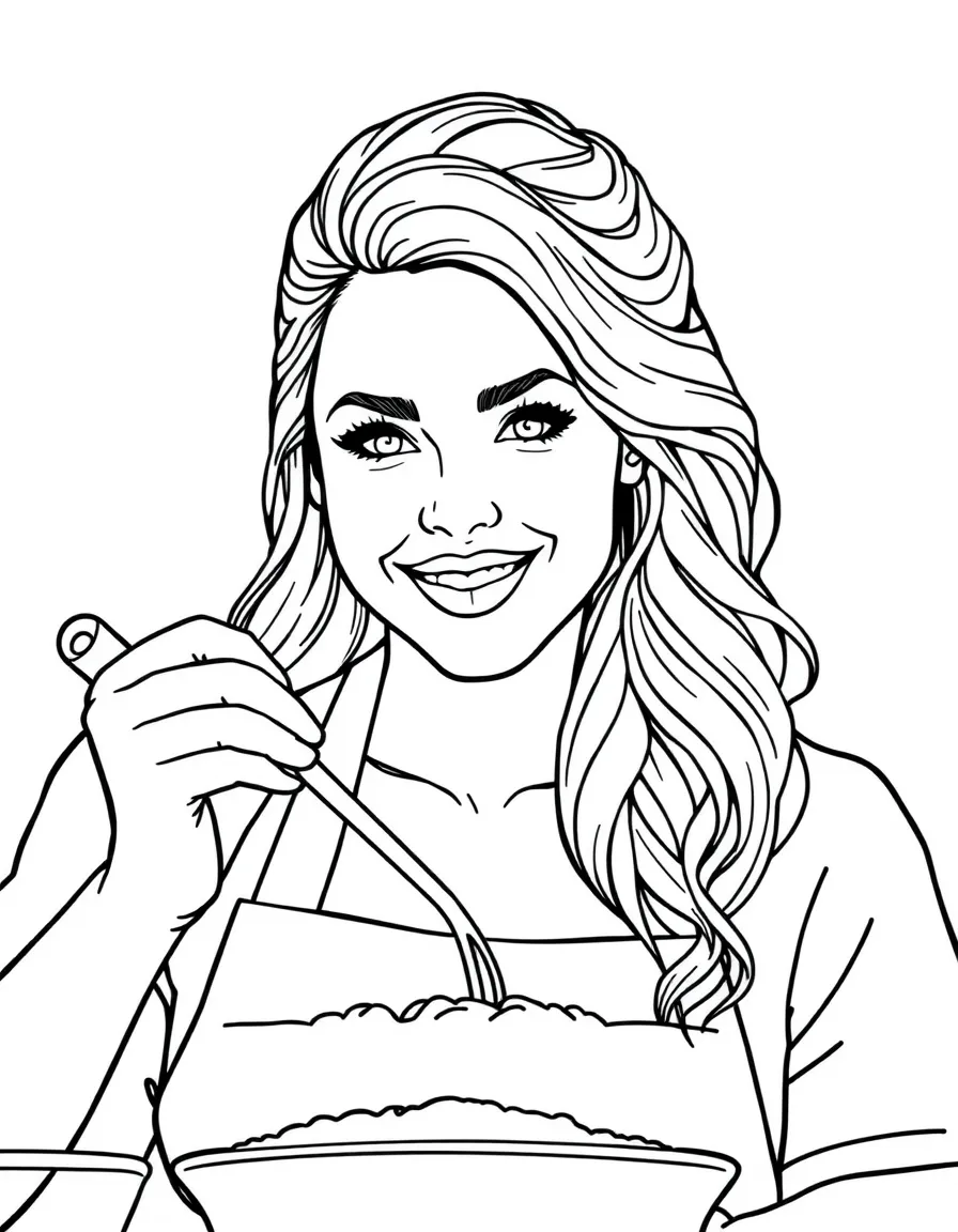 Chrissy Teigen making a cooking show face