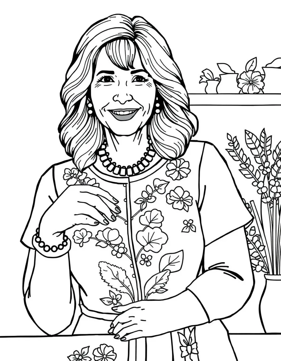 Martha Stewart showing off a perfect craft
