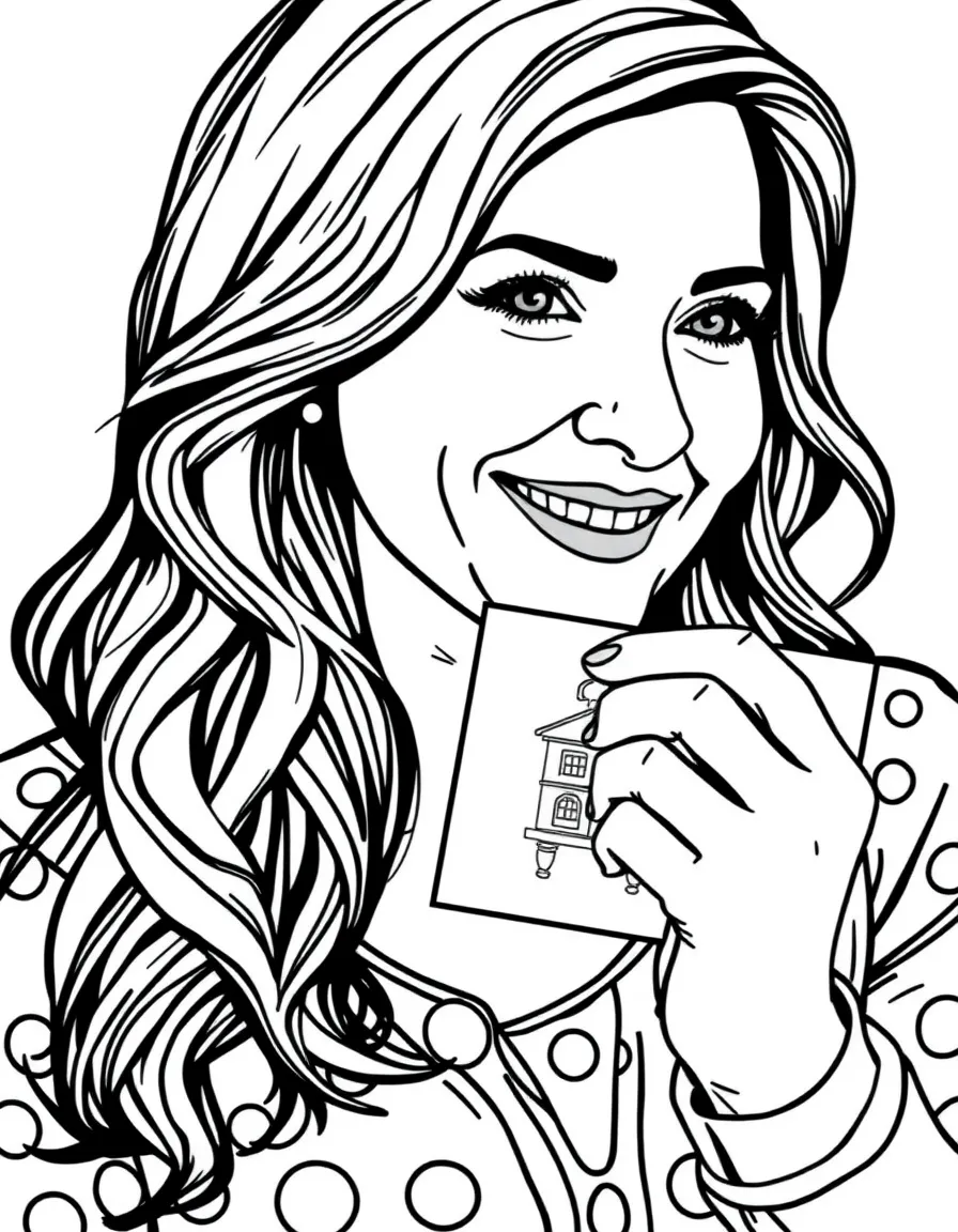 Joanna Gaines with a design sketch in her hand