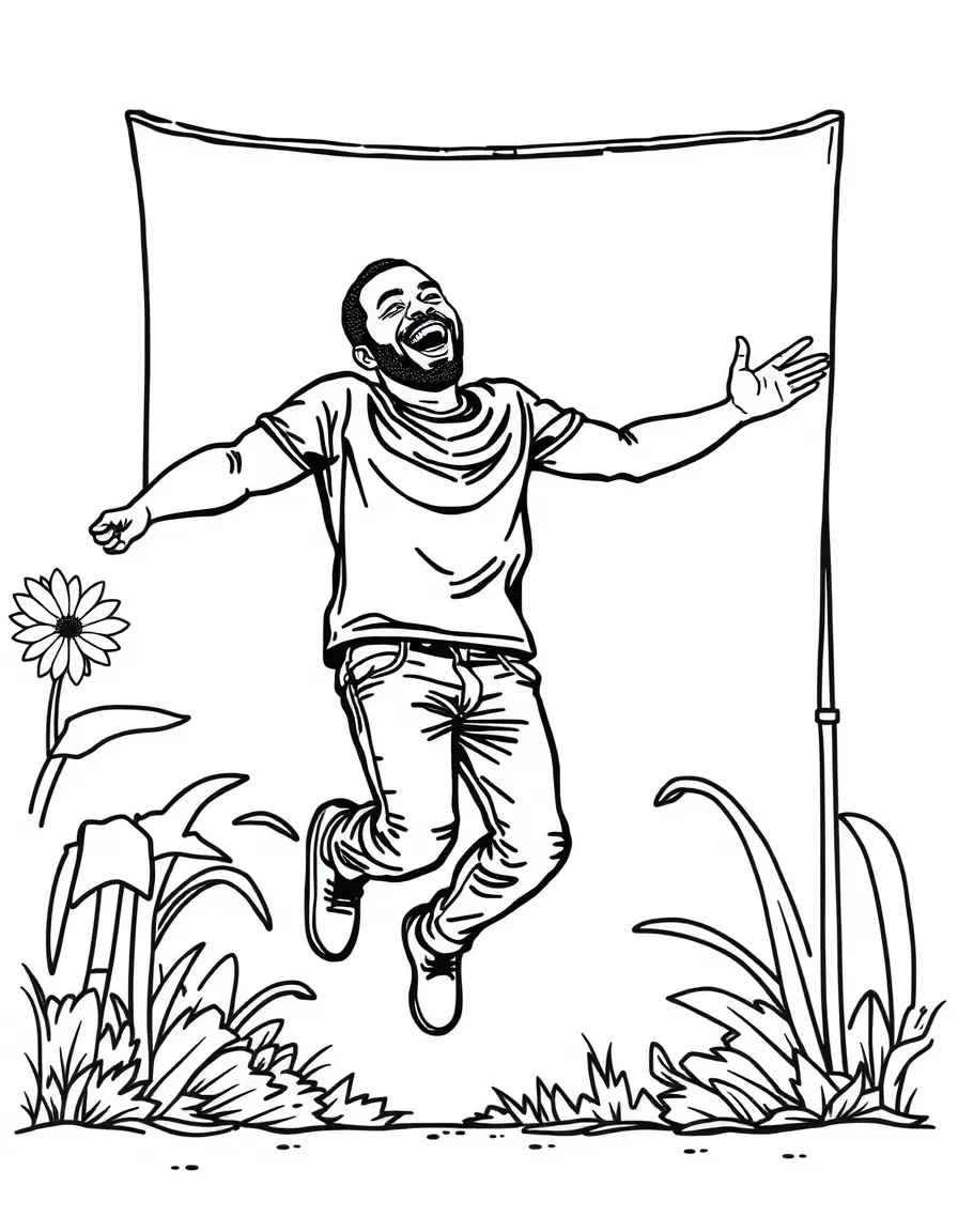 Kevin Hart jumping up and down laughing