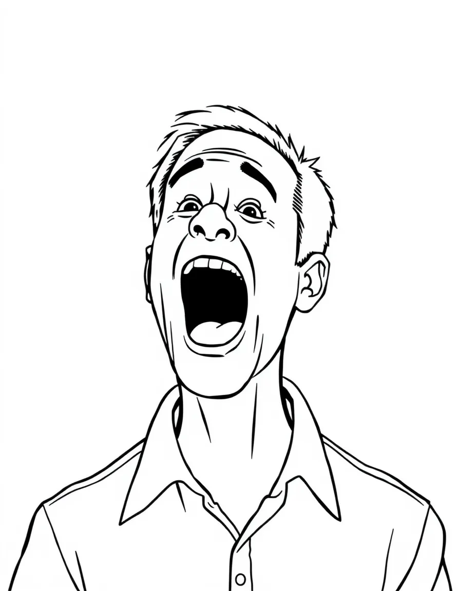 Jerry Seinfeld with an open mouth, telling a story