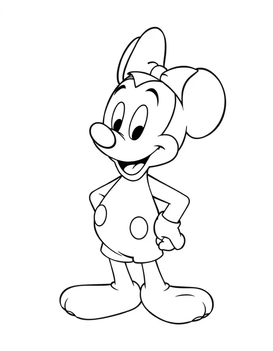 Walt Disney drawing a famous cartoon character