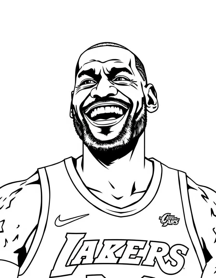 LeBron James with a big, happy grin