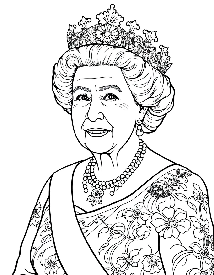 Queen Elizabeth II with a majestic presence