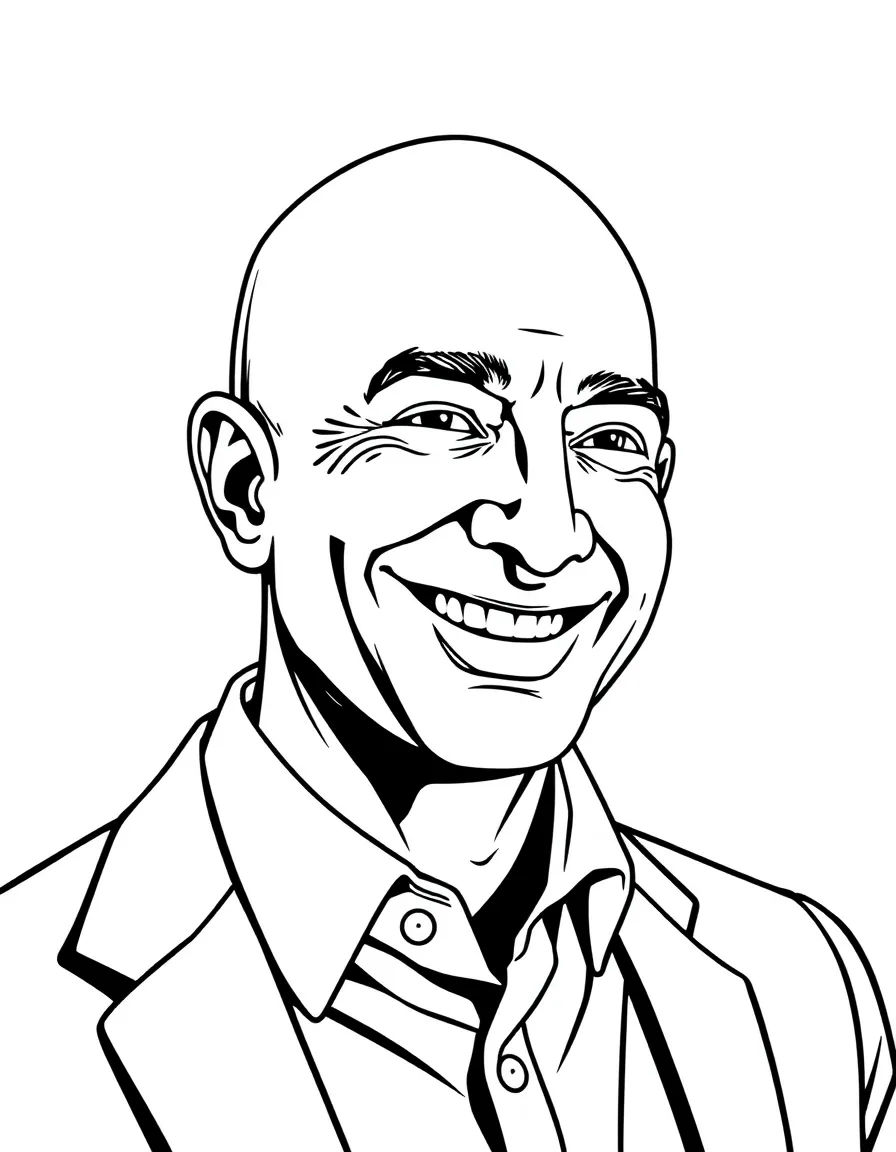 Jeff Bezos with a big smile