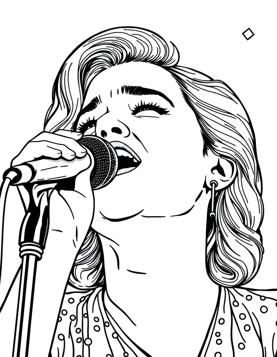 Adele singing passionately