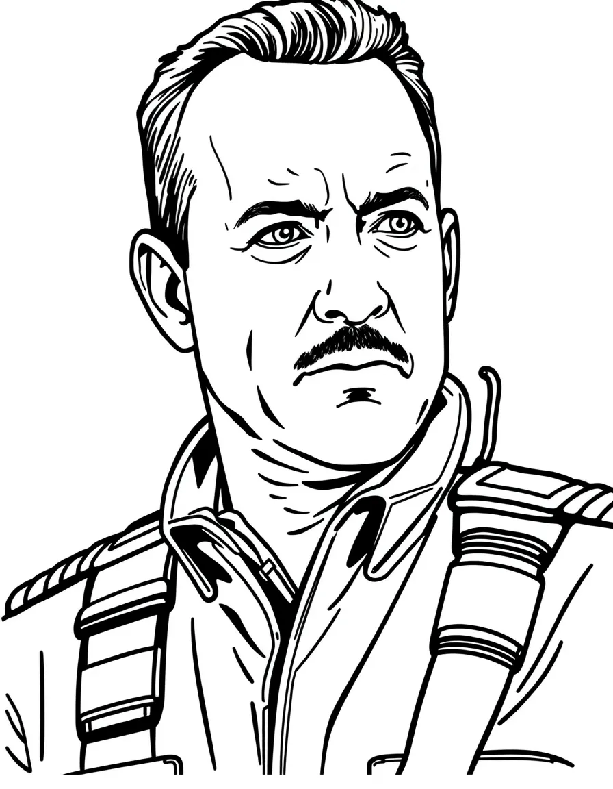 Tom Hanks in a pilot's uniform