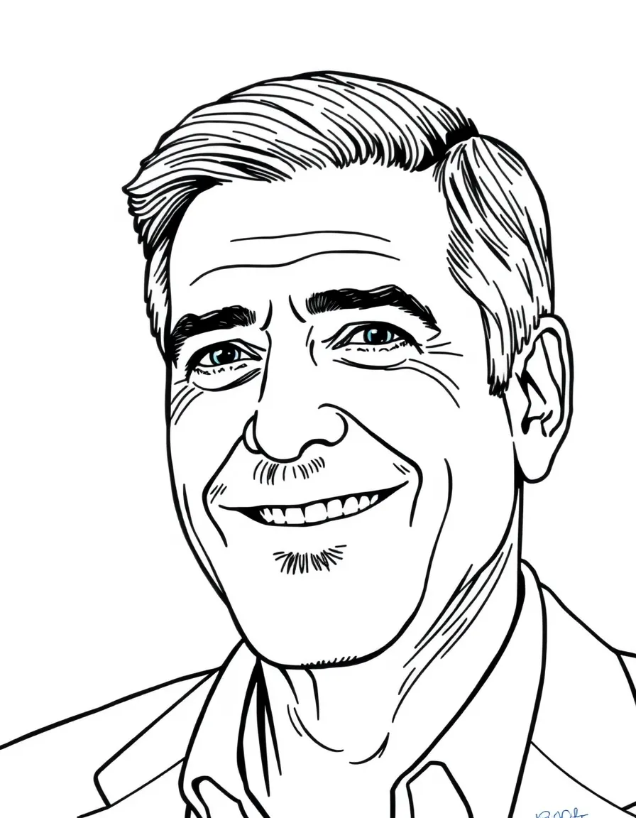 George Clooney giving a smooth smile