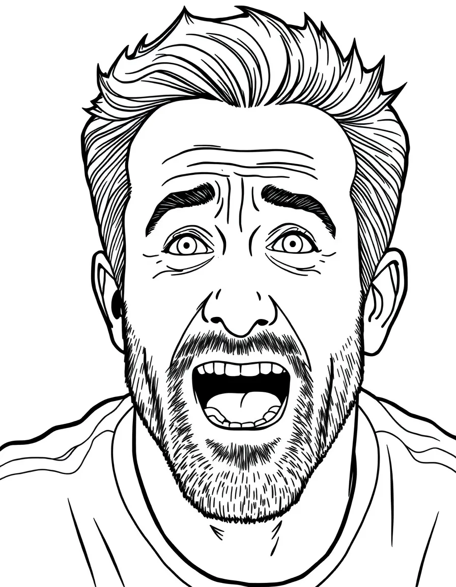 Ryan Reynolds making a comical face