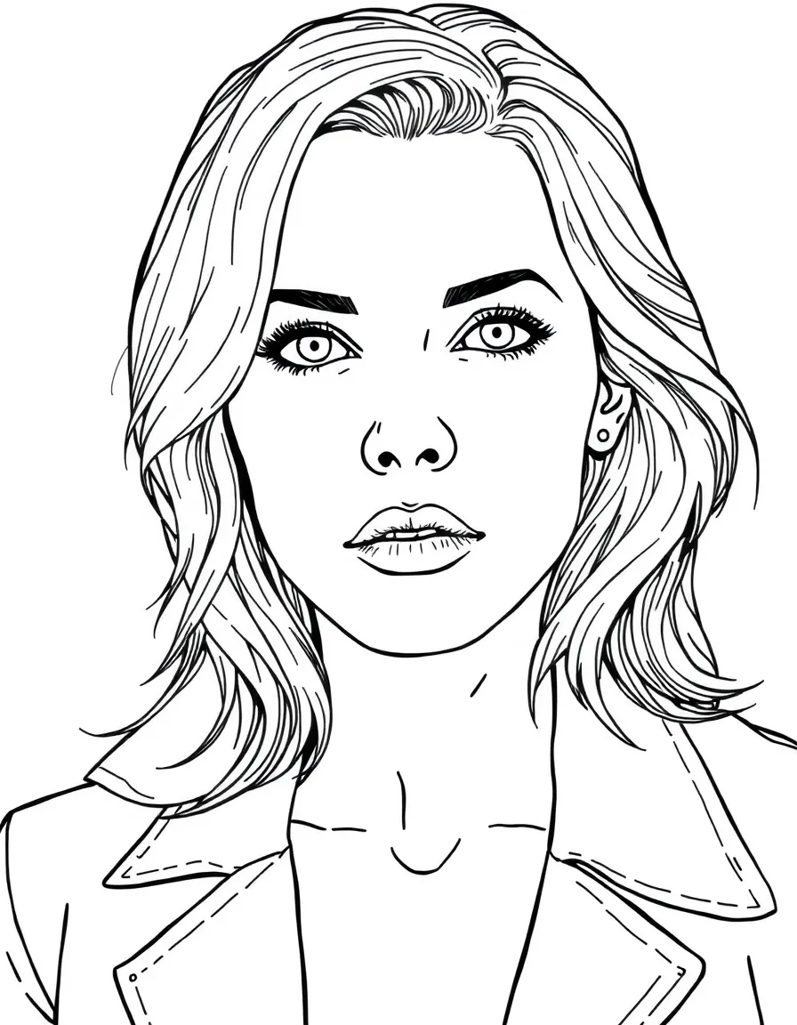 Scarlett Johansson looking mysterious