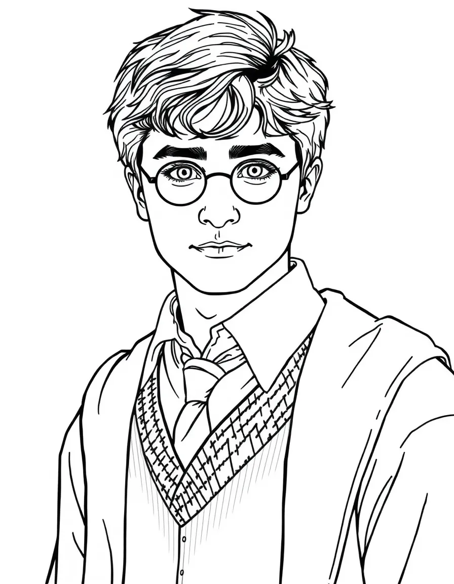 Daniel Radcliffe in a wizard school uniform
