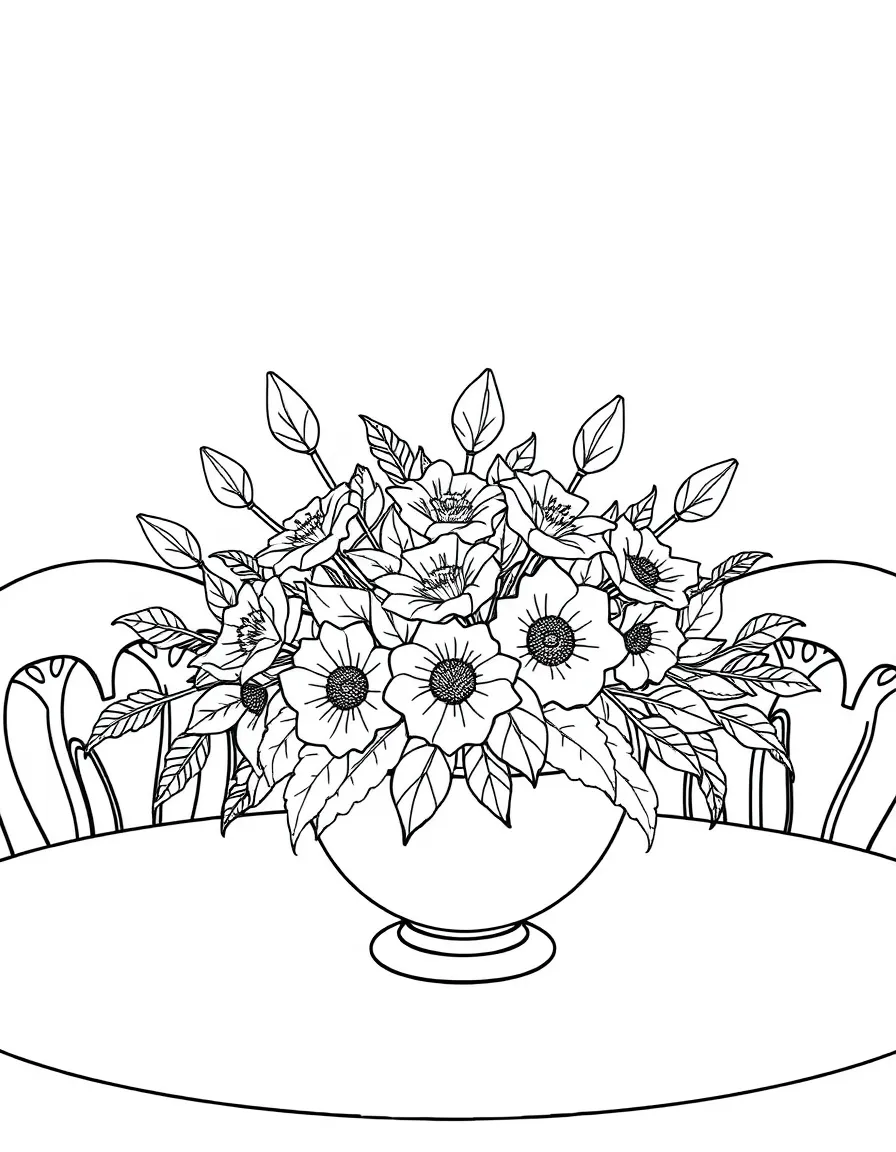 Martha Stewart with a beautiful centerpiece