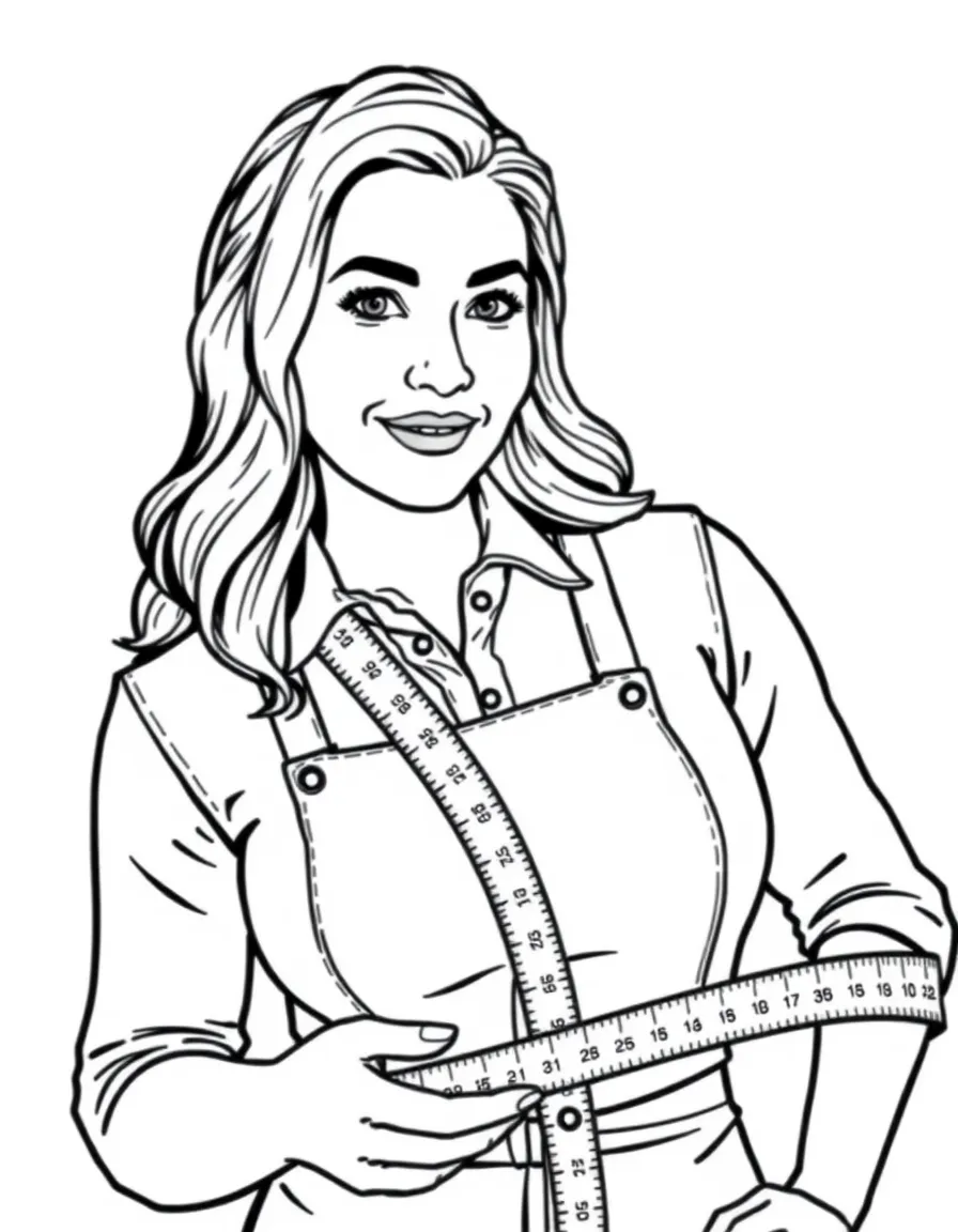 Joanna Gaines with a measuring tape
