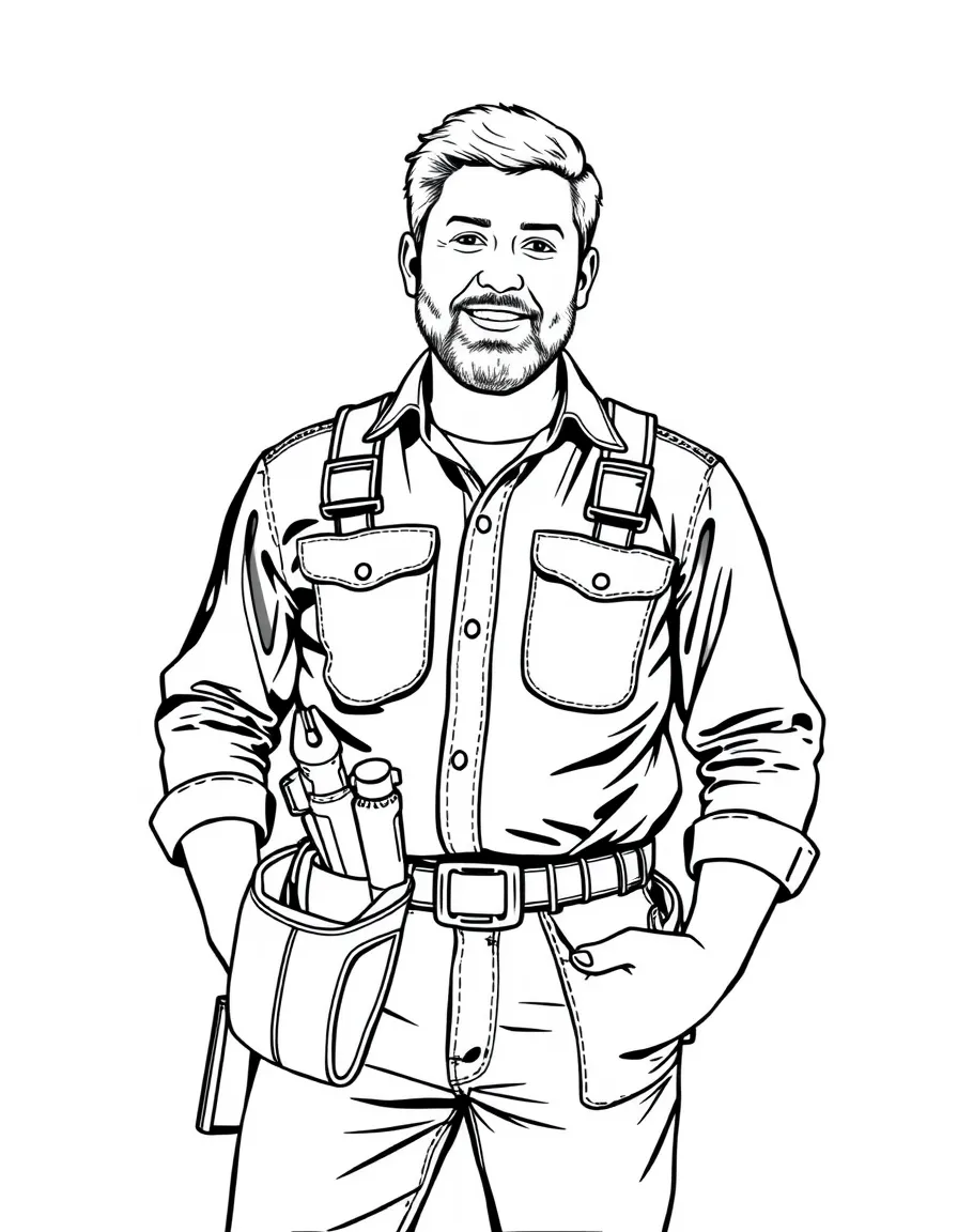 Chip Gaines wearing a tool belt